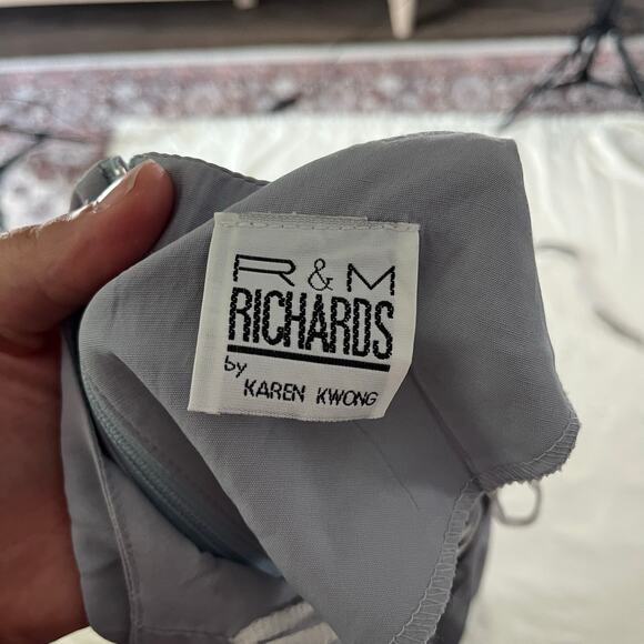 Vintage Gray Sheath Dress w Gold Chain Belt Sz 12 Office Mod Madmen Retro - Picture 7 of 9